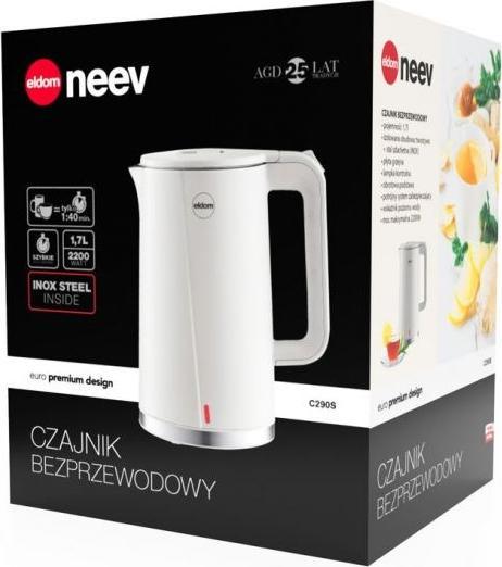 Actual product image Eldom NEEV Kettle Capacity 1 7 l Power 2200 W Steel Core Grey (1.70 l)