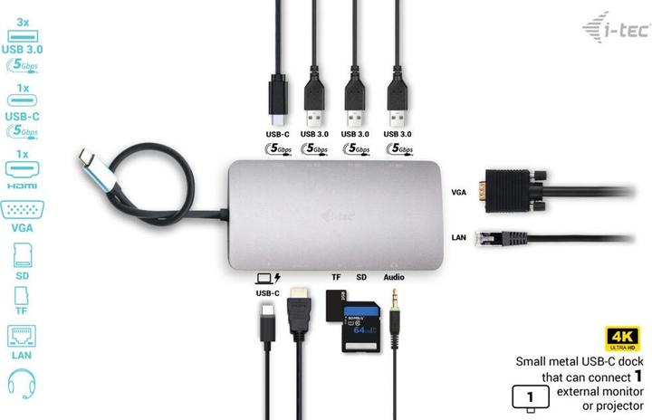 Produktbild i-tec Nano Dock (USB-C, 3 Ports)