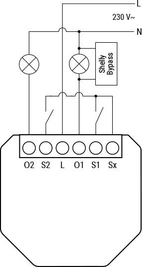 Actual product image Shelly 2L Gen3 (Switch actuator)