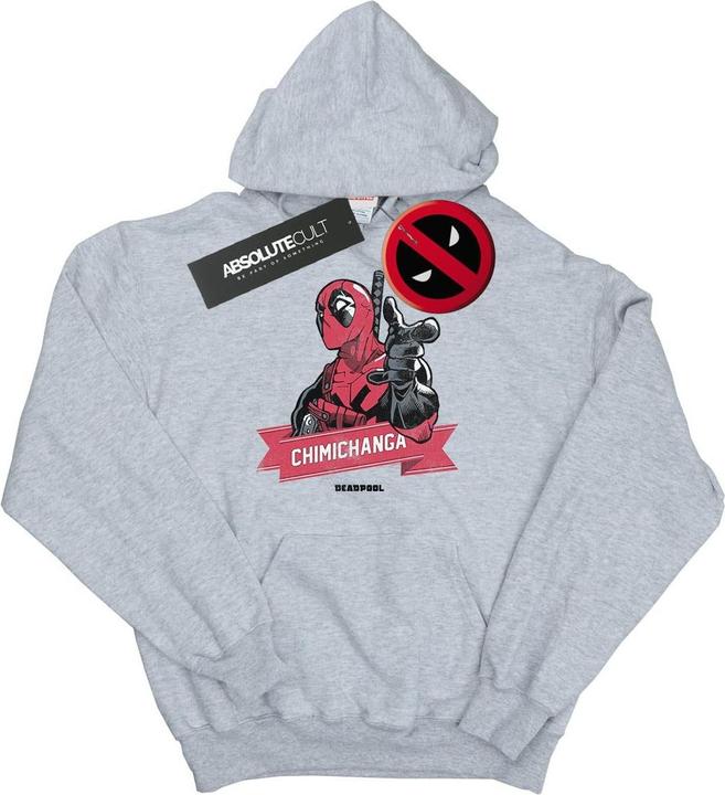 Actual product image Mens Deadpool Chimichanga Finger Hoodie (XL)