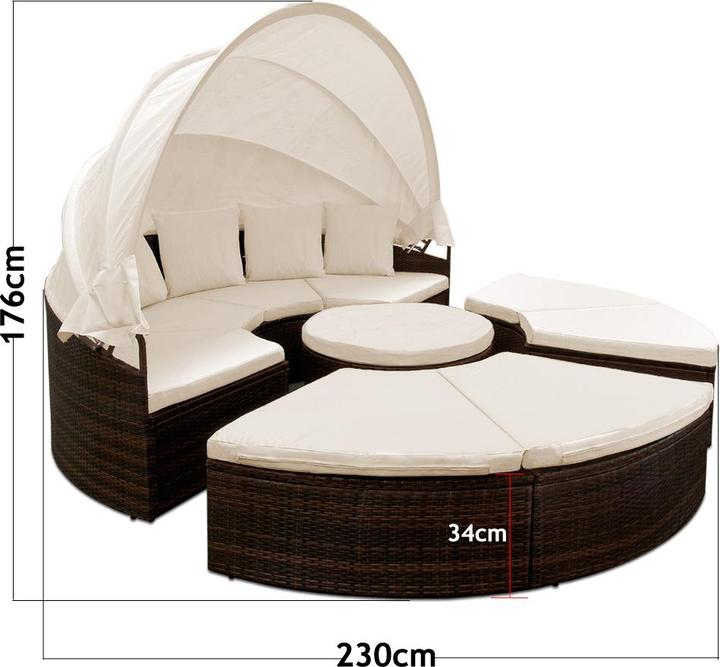 Immagine prodotto Casaria Isola del sole in polyrattan (230 cm)