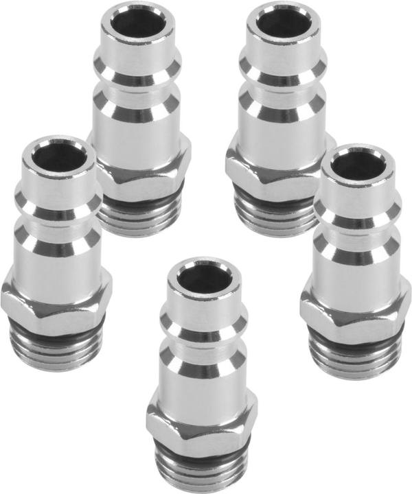 Produktbild Stahlwerk Druckluft-Schnellkupplung Stecknippel NW 7.2 1/4 Zoll 5er Set