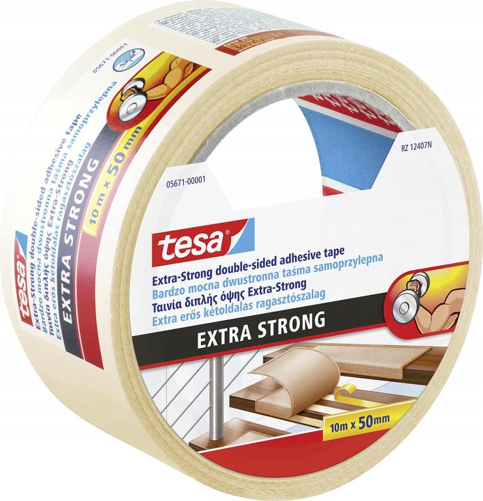tesa Nastro Biadesivo Extra Forte 10mx50mm (50 mm)