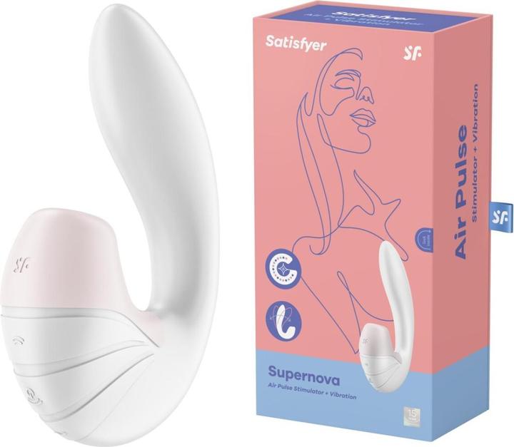Actual product image Satisfyer Insertable Double Air Pulse Vibrator Supernova