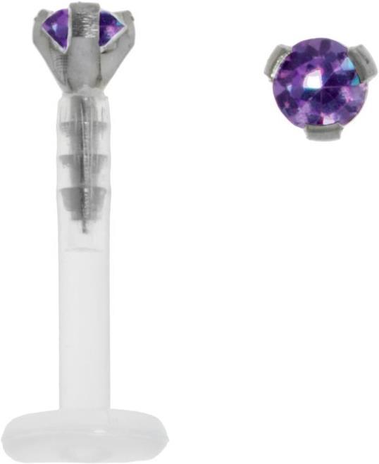 Produktbild Bijouteria Piercing für Lippe/Tragus (Bioplast, Titan, Kristall)