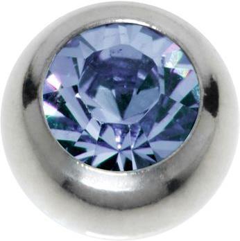 Produktbild Bijouteria 1.2mm Piercing-Kugel (Kristall, Edelstahl)