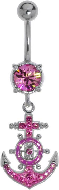 Actual product image Bijouteria Bellypiercing (Stainless steel, Brass, Crystal)