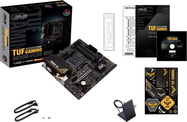 Produktbild ASUS TUF GAMING A520M-PLUS WIFI (AM4, AMD A520, mATX)