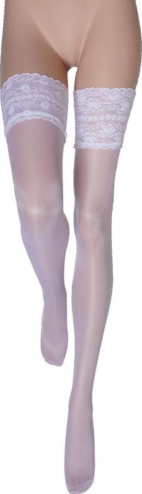Actual product image Levee Satin Sheers stay up stockings, colour 100 white, size 56-58 (20 DEN, 56 - 58)