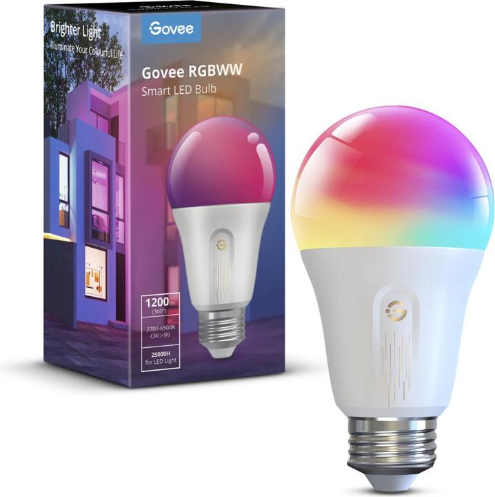 Govee Smart Light Bulb (E27, 9 W, 1200 lm, 1 x, F)