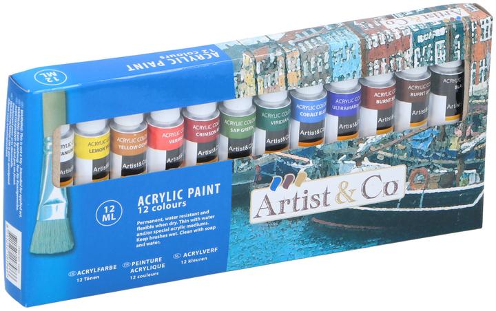 Produktbild Artist&Co Acrylfarbe, 12St. (Mehrfarbig, 144 ml)