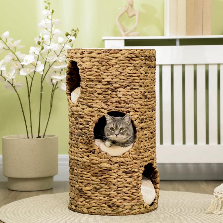 Immagine prodotto PawHut Torre del gatto (73 cm, Marrone chiaro)