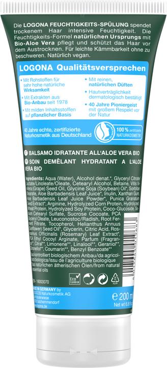Image du produit Logona Après-shampooing à l'aloe vera hydratant (200 ml)