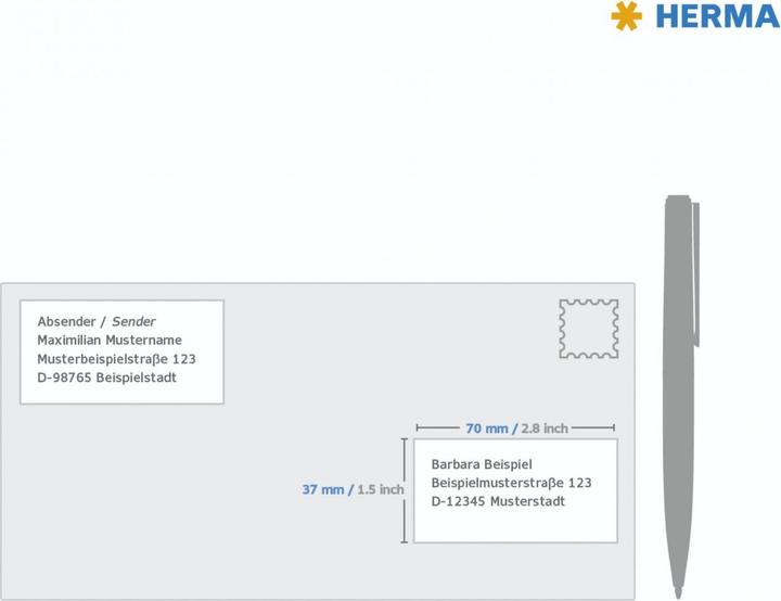 Produktbild HERMA Adressetiketten A4