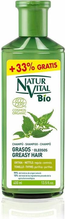 NaturVital CHAMPÚ BIO ECOCERT cabellos grasos 400 ml (400 ml, Flüssiges Shampoo)