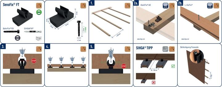 Immagine prodotto Sihga Connettore terrazza SenoFix FT Legno