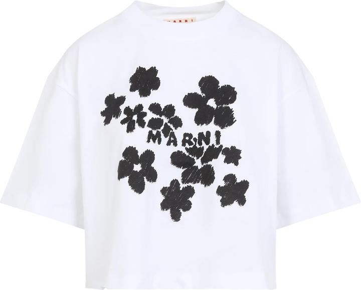 Marni cotton t-shirt with flower print (40)