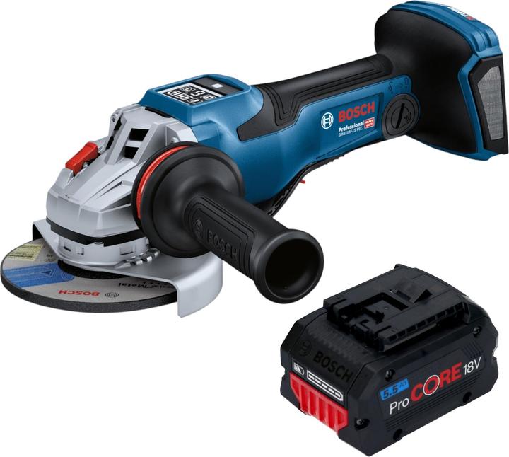 Bosch Professional Bosch GWS 18V-15 PSC Professional Akku Winkelschleifer 18 V 125 mm BITURBO Brushless + 1x ProCORE (125 mm)