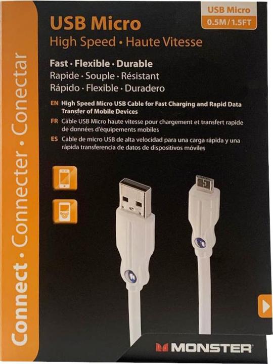 Immagine prodotto Monster Cavo micro USB per dispositivi mobili (0.45 m, USB 2.0)