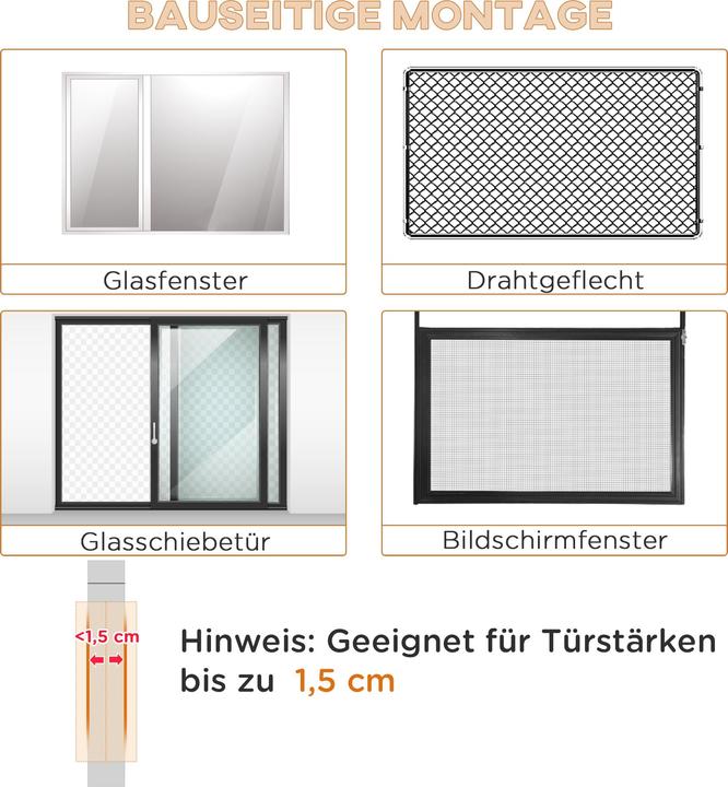 Produktbild PawHut Haustiertür PC White (Manuelle Katzenklappe)