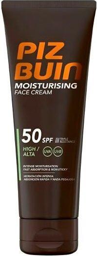 Piz Buin Feuchtigkeitsspendende Gesichtscreme SPF 50 - Intensive Feuchtigkeitszufuhr und fortschrittlicher (Sonnencreme Gesicht, SPF 50, 50 ml)