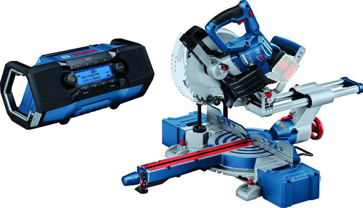Bosch Professional Akku-Kapp- und Gehrungssäge BOSCH Click+Go GCM 18V-216 D BITURBO (Aktionsset)