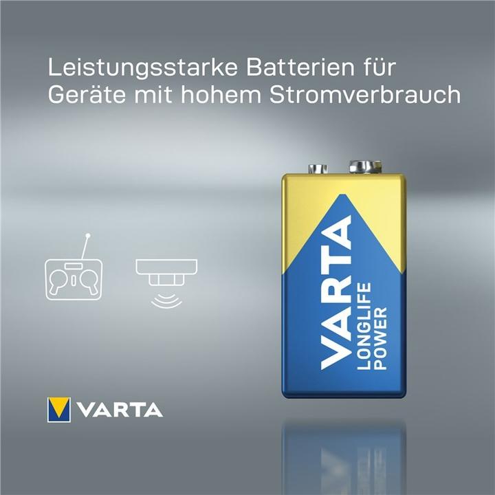 Image du produit Varta Longlife (1 pcs, 9V Block, 565 mAh)