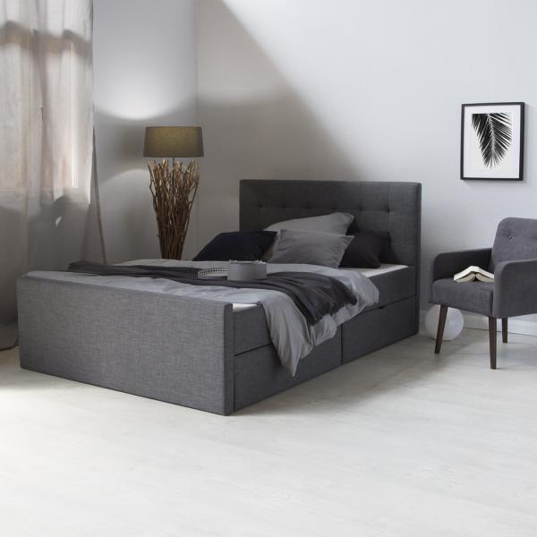 Produktbild Homestyle4u Polsterbett mit Bettkasten und Schubladen (140 x 200 cm)