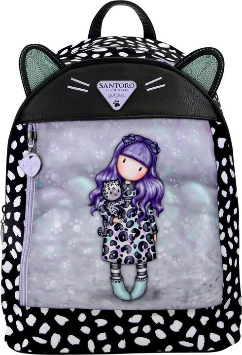 Produktbild Gorjuss Lässiger Rucksack Smitten kitten Schwarz Weiss (25,5 x 3x 10 cm)