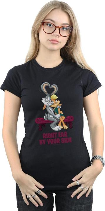 Actual product image Looney Tunes Womens/Ladies Bugs And Lola Valentine's Cuddle Cotton T-Shirt (XXL)