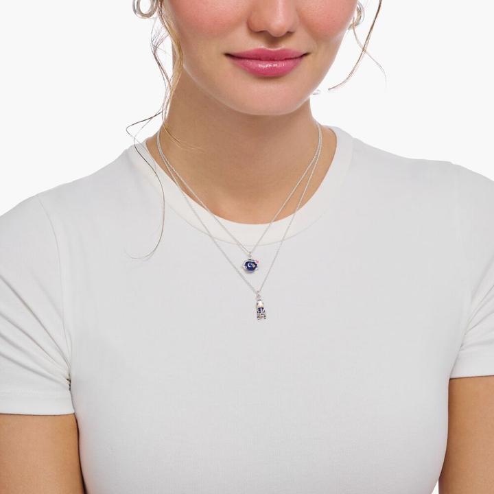 Produktbild Thomas Sabo Kette mit buntem Saturn-Anhänger Silber (925er Silber, Emaille, 38 - 45 cm)