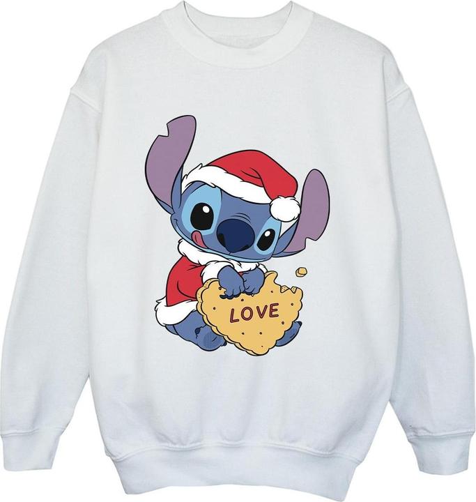 Disney Lilo And Stitch Christmas Love Biscuit Sweatshirt Jungen