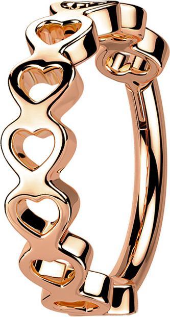 Star Piercing Micro Segmentring klappbar rosegold Herzen (ohne Messing, Chirurgenstahl 316L)