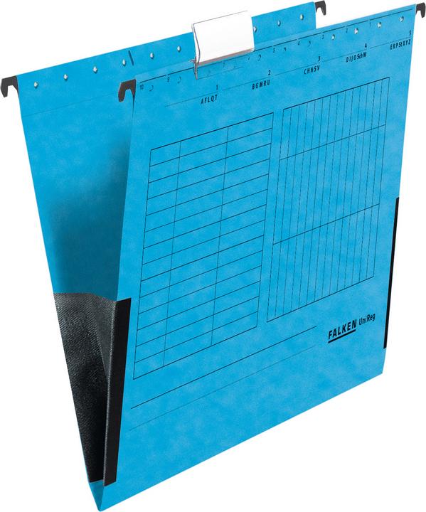 Produktbild Falken Hängetasche UniReg DIN A4 230g/m² Manilakarton recycelt blau 5 St./Pack. (A4, 1 x)