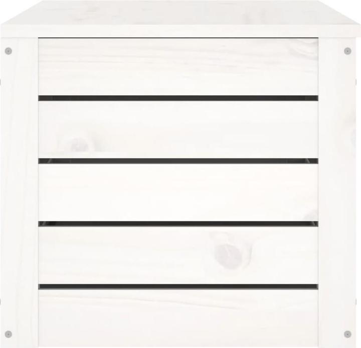 Actual product image VidaXL Truhe Weiss 89x36,5x33 cm Massivholz Kiefer,Farbe