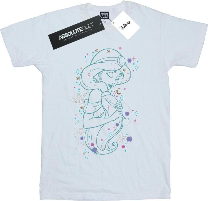 Actual product image Disney Womens/Ladies Aladdin Princess Jasmine Written In The Stars Cotton Boyfriend T-Shirt (3XL)