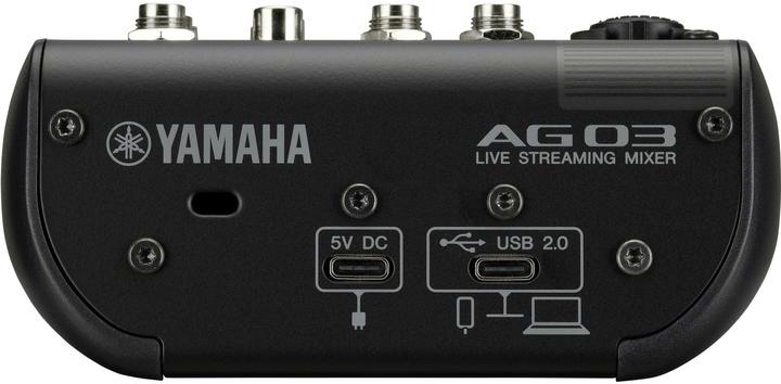 Actual product image Yamaha AG03MK2B Console mixer Number of channels:3 USB connection (Studio- and Livemixer)