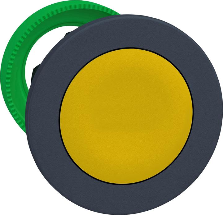Immagine prodotto APC Pulsante frontale, piatto, ø30mm, IP 69 K, giallo, a filo, con chiusura a scatto