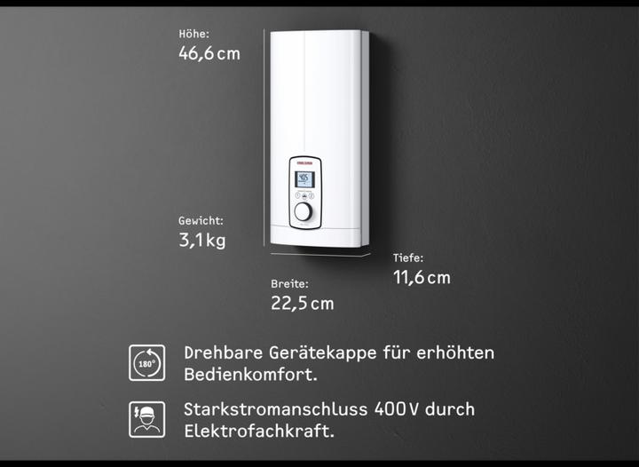 Actual product image Stiebel Eltron DEL 18/21/24 Plus Electronic instantaneous water heater, 3i technology