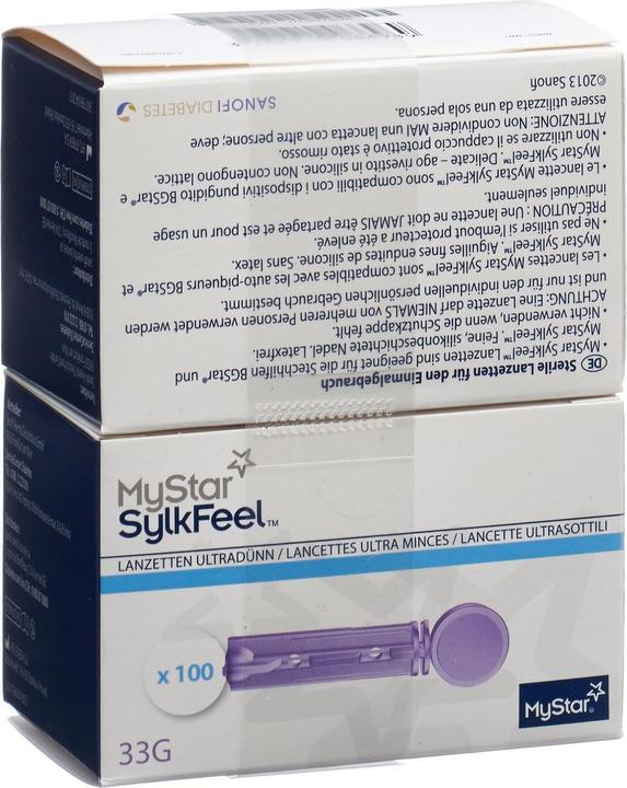 Image du produit MyStar SylkFeel lancettes 33G, 2 x 100 pièces (Lancette)