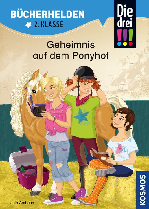 Actual product image Kosmos Die drei!!!, Bücherhelden 2. Klasse, Geheimnis auf dem Ponyhof (German, Jule Ambach, 2019)
