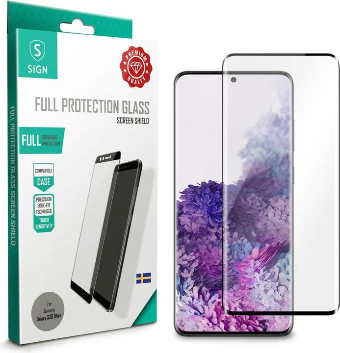 Immagine prodotto SIGN Samsung Galaxy S20 Ultra Protezione dello schermo a copertura totale Vetro temperato (Samsung Galaxy S20 Ultra)