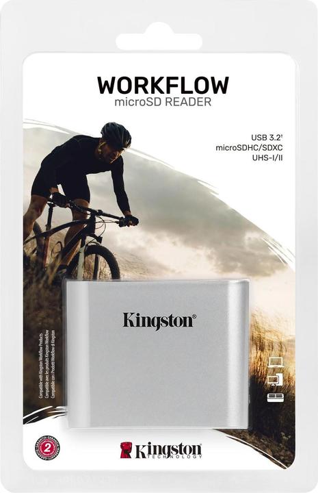 Actual product image Kingston Card Reader External Workflow Dual-Slot mSD (USB 3.1)