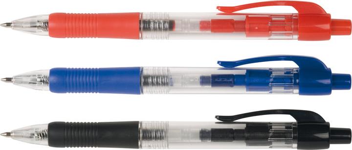 Produktbild Q-Connect Kugelschreiber mit Druckmechanik (Schwarz, 10 x)