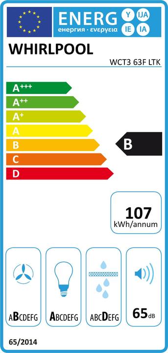 Label énergétique Whirlpool WCT3 63F LTK