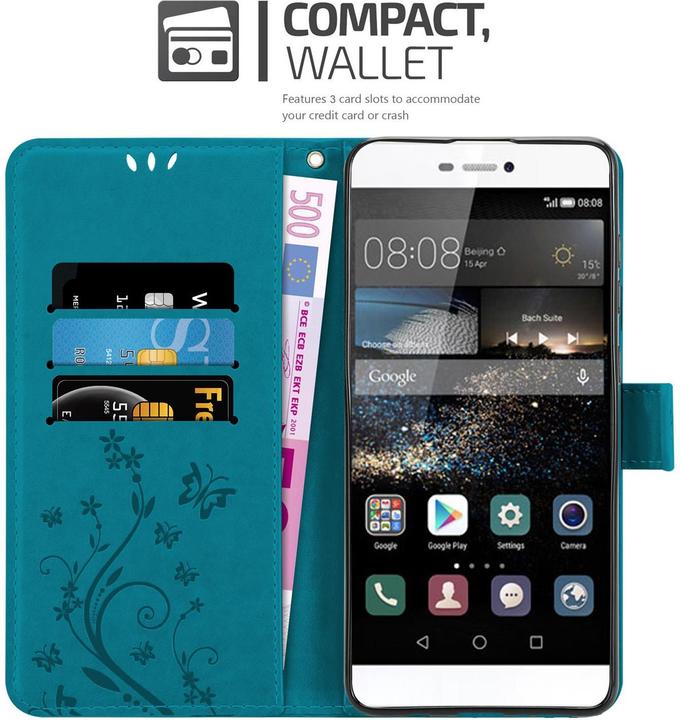Actual product image Cadorabo Flower Book Cover (Huawei P8)