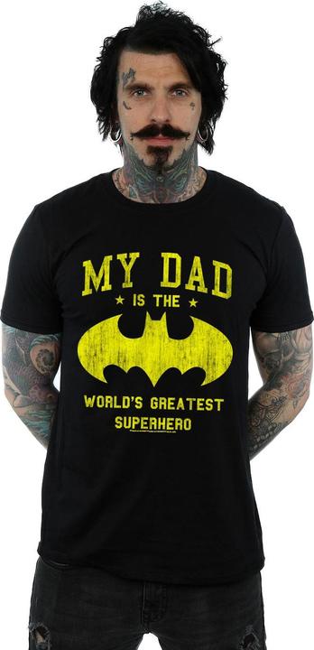 Actual product image Mens Batman My Dad Is A Superhero T-Shirt (XXL)