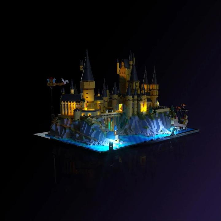 Actual product image Light my bricks LMB 2.0 LED light set for LEGO 76419 Harry Potter Hogwarts Castle with castle grounds