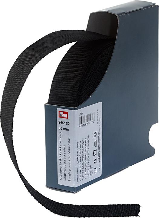 Image du produit Prym Sangle pour sac à dos, noir 30 mm, cassette 10 m