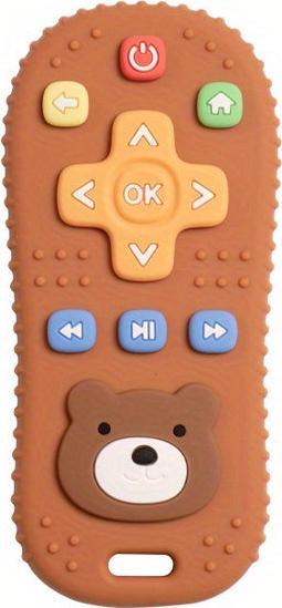 Activity Board Orsetto carino in silicone, giocattolo da dentizione per bambini in silicone colorato, a forma di